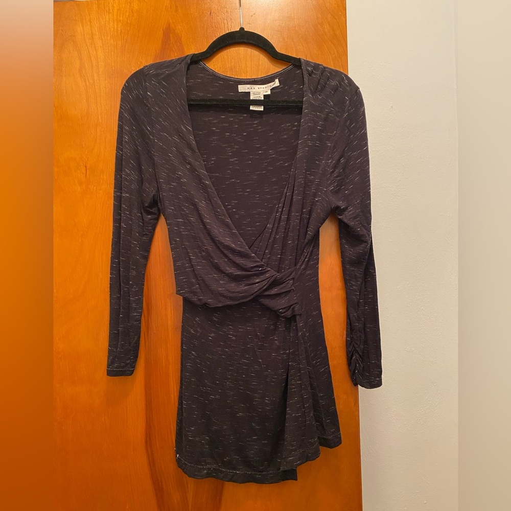 Max Studio Faux Wrap Shirt